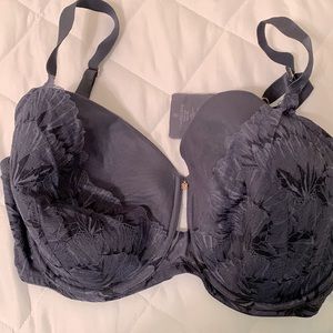 Thirdlove 44E dark lace overlay bra.